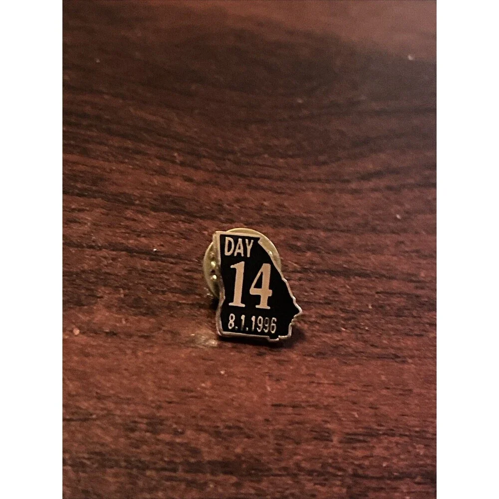 Vintage 1996 Atlanta Olympics Day 14‎ Of The Games August 1st Lapel Hat Pin
